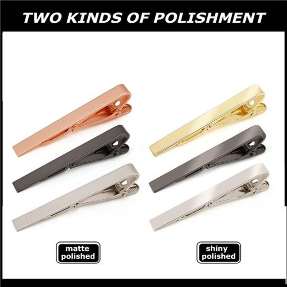 Tie Clips for Men, 6 PACK Tie Clip Set with Elegant Gift Box- - Matte & Shiny - Picture 3 of 7